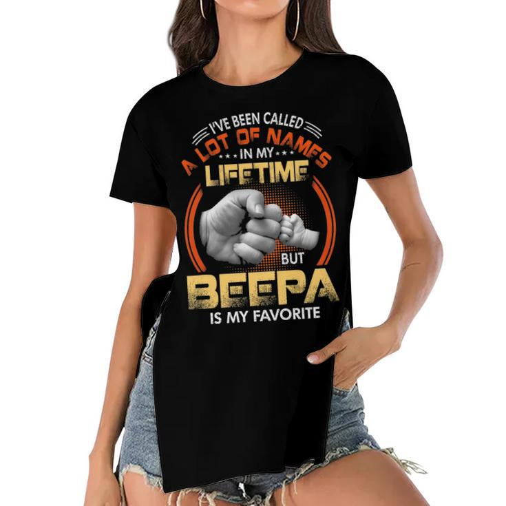 Beepa Grandpa Gift   A Lot Of Name But Beepa Is My Favorite Women's Short Sleeves T-shirt With Hem Split