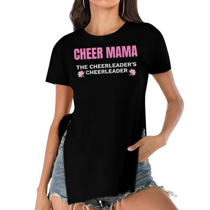 Cheer Mama Cheermom Women Cheerleader Mom  V2 Women's Short Sleeves T-shirt With Hem Split
