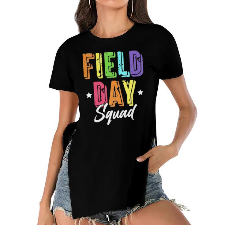 Field Day 2022 Field Squad Kids Boys Girls Students  Women's Short Sleeves T-shirt With Hem Split