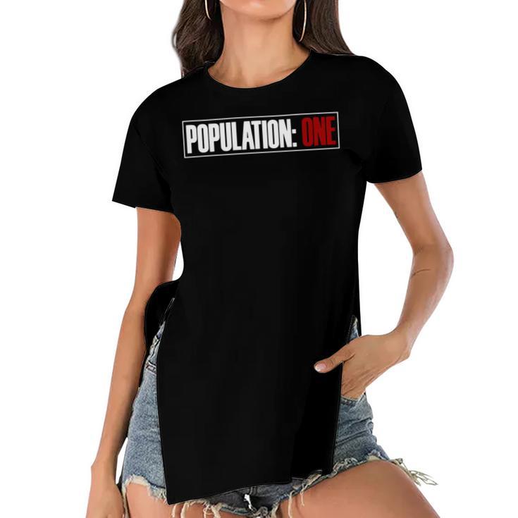 Funny Population One Vr Gamer Women's Short Sleeves T-shirt With Hem Split