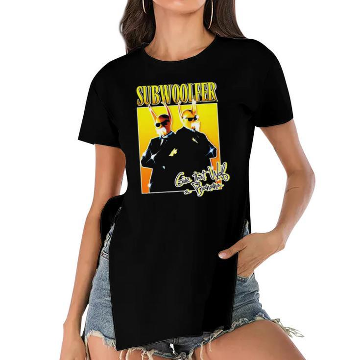 Give That Wolf A Banana Norway Eurovision 2022 Subwoolfer Bootleg 90S Women's Short Sleeves T-shirt With Hem Split