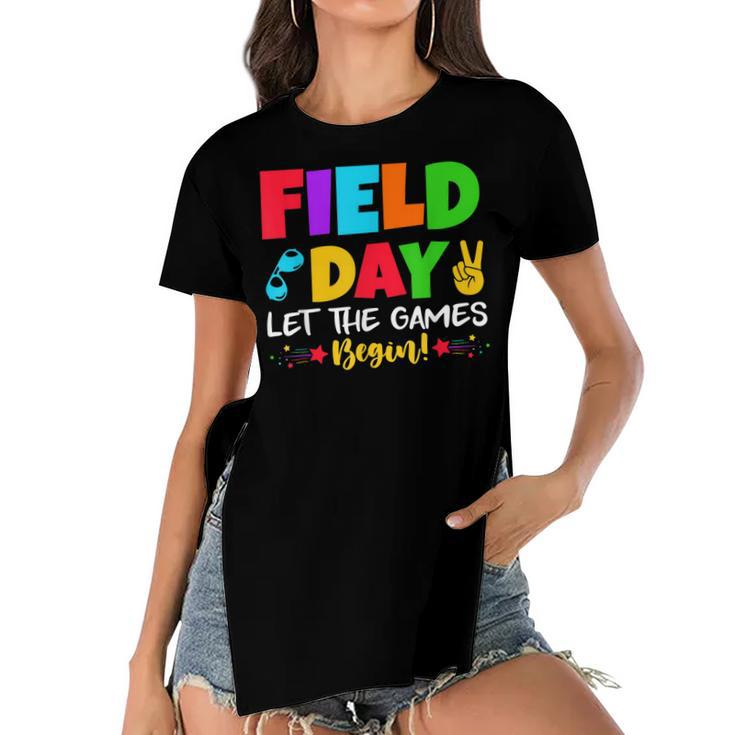 Lets Do This Field Day Thing Teacher Student School  Women's Short Sleeves T-shirt With Hem Split