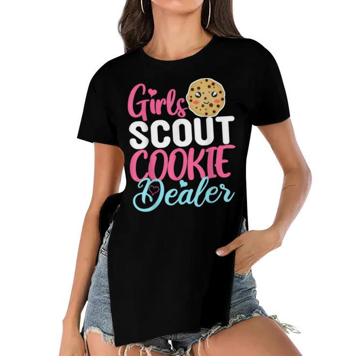 Scout For Girls Cookie Dealer Women Funny  Women's Short Sleeves T-shirt With Hem Split