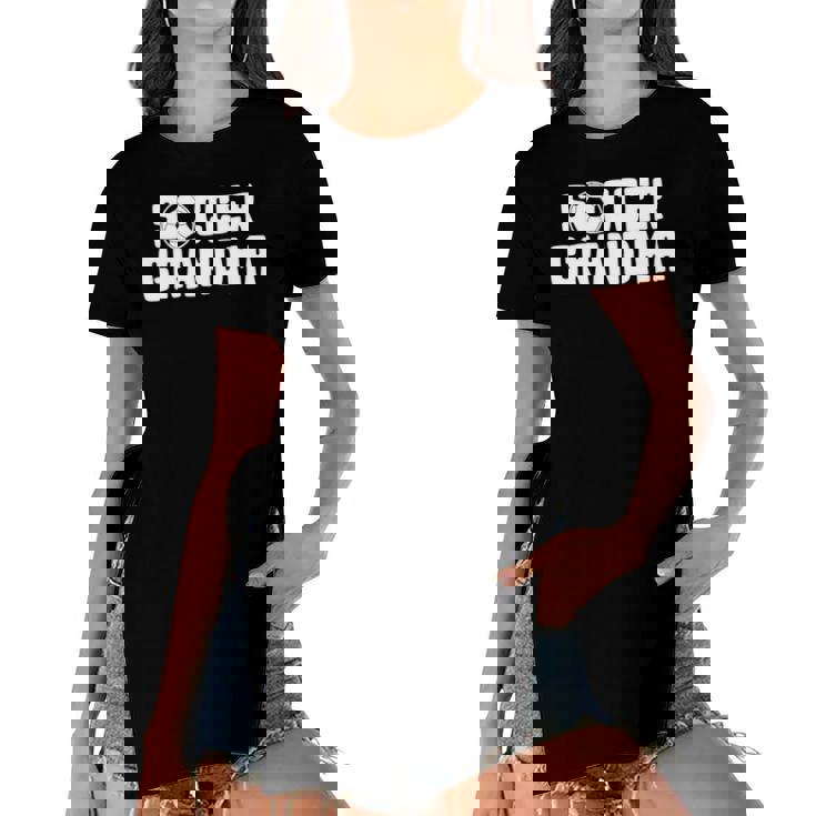 Soccer Grandma For Grandmothers Soccer Lover Women's Short Sleeves T-shirt With Hem Split