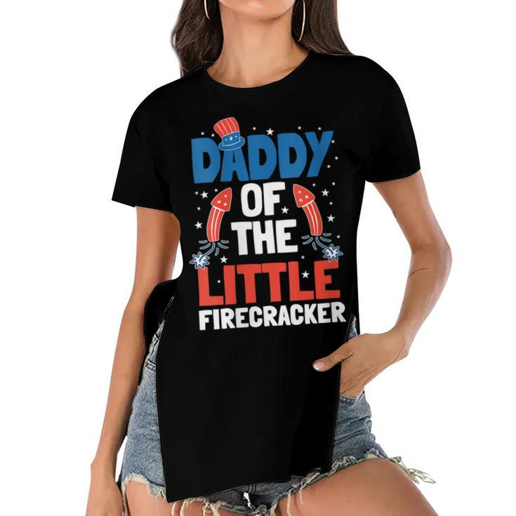 Womens 4Th Of July Firecracker Dad Pyrotechnician Fathers Day  Women's Short Sleeves T-shirt With Hem Split