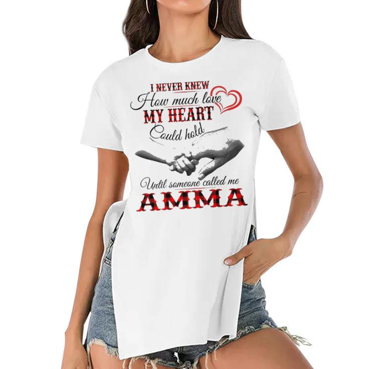 Amma Grandma Gift   Until Someone Called Me Amma Women's Short Sleeves T-shirt With Hem Split