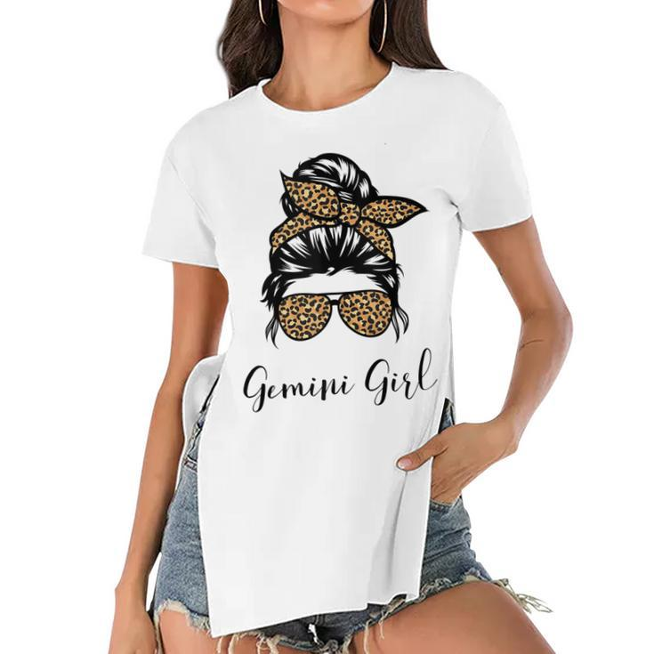 Born In May 21 To June 20 Birthday Gemini Girl  Women's Short Sleeves T-shirt With Hem Split