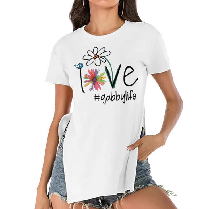Gabby Grandma Gift Idea   Gabby Life Women's Short Sleeves T-shirt With Hem Split