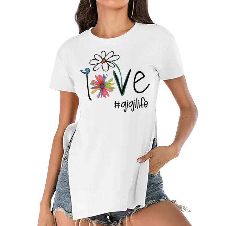 Gigi Grandma Gift Idea   Gigi Life Women's Short Sleeves T-shirt With Hem Split