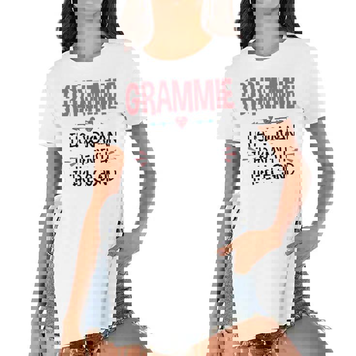 Grammie Grandma Gift   Grammie The Woman The Myth The Legend Women's Short Sleeves T-shirt With Hem Split