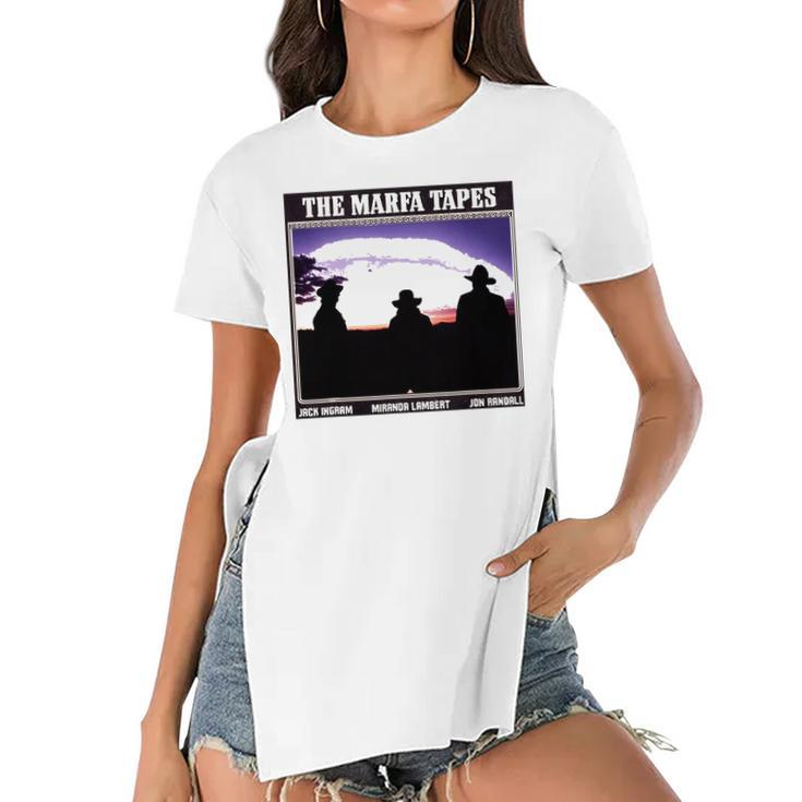 Men The Marfa Women Tapes Women's Short Sleeves T-shirt With Hem Split