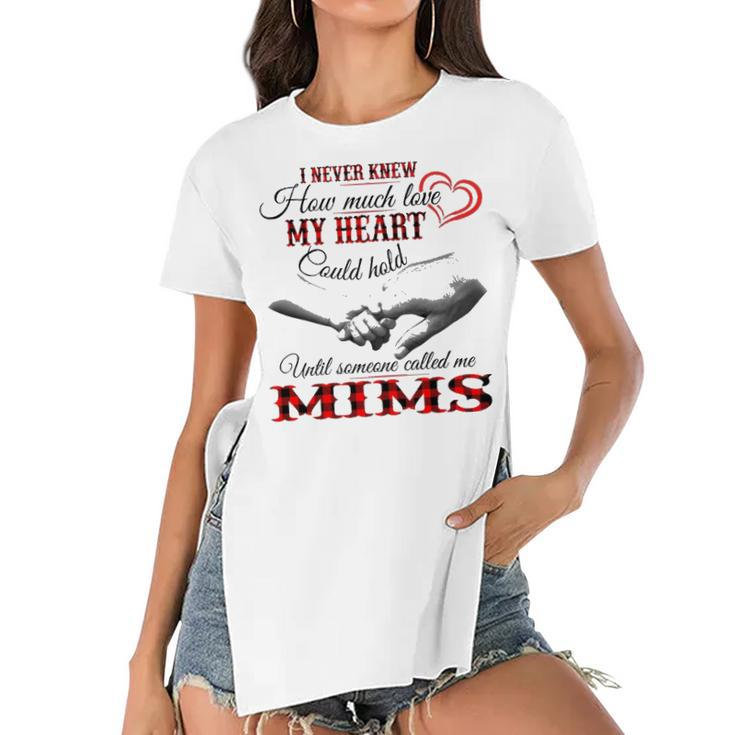 Mims Grandma Gift   Until Someone Called Me Mims Women's Short Sleeves T-shirt With Hem Split