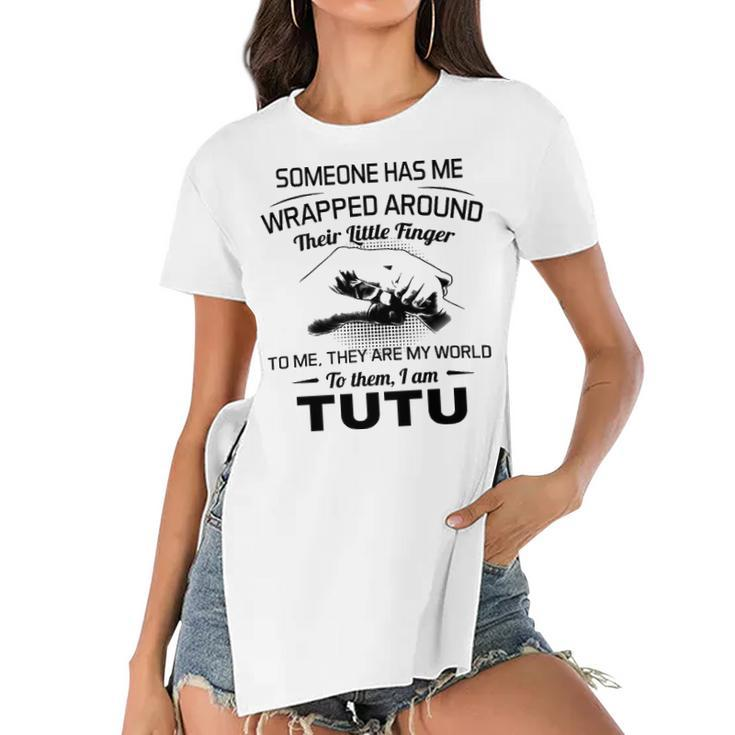 Tutu Grandma Gift   To Them I Am Tutu Women's Short Sleeves T-shirt With Hem Split