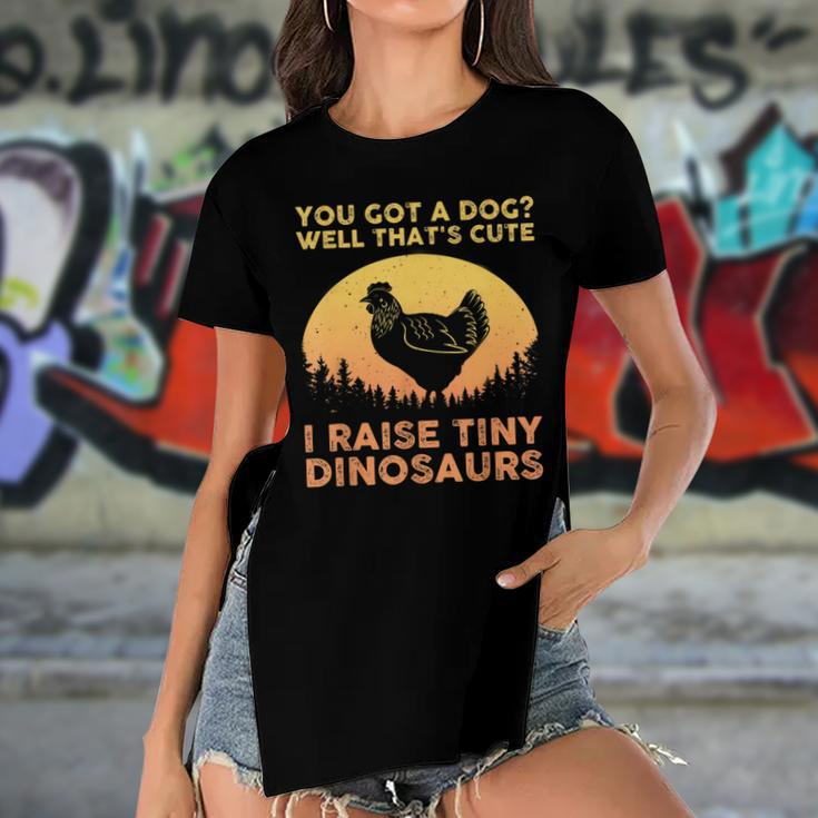 Cool Chicken Art For Men Women Kids Poultry Chicken Farmer V2 Women's Short Sleeves T-shirt With Hem Split