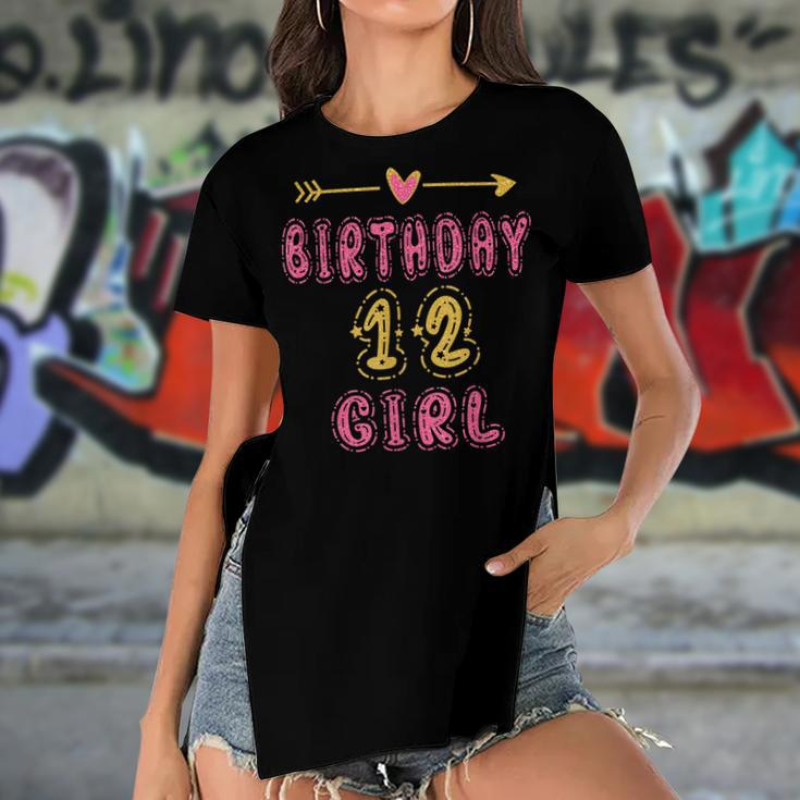 Girls 12Th Birthday Idea For 12 Years Old Daughter Women's Short Sleeves T-shirt With Hem Split