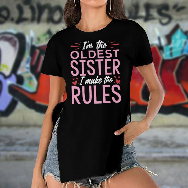 I Am The Oldest Sister I Make The Rules V2 Women's Short Sleeves T-shirt With Hem Split