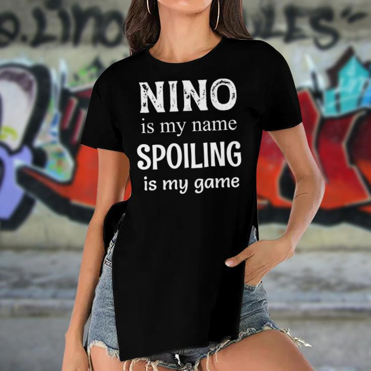 Mens Nino Is My Name Mexican Spanish Godfather Women's Short Sleeves T-shirt With Hem Split