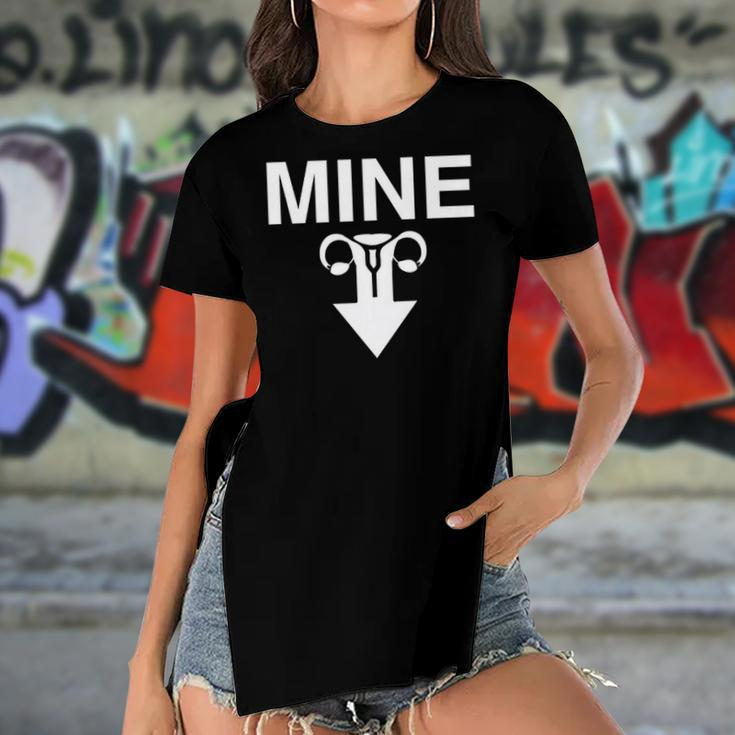 Mine Arrow With Uterus Pro Choice Womens Rights Women's Short Sleeves T-shirt With Hem Split