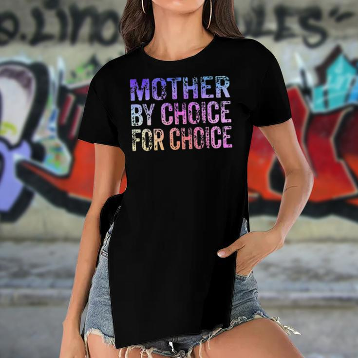 Mother By Choice For Choice Cute Pro Choice Feminist Rights Women's Short Sleeves T-shirt With Hem Split