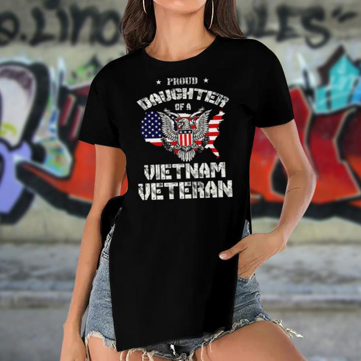 Proud Daughter Of A Vietnam Veteran Gift Women's Short Sleeves T-shirt With Hem Split
