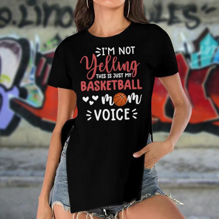 Womens Basketball Mom Tee Funny Basketball S For Women Women's Short Sleeves T-shirt With Hem Split