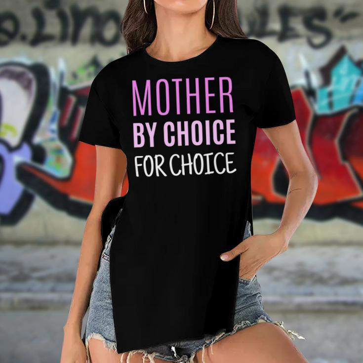 Womens Mother By Choice For Choice Pro Choice Reproductive Rights Women's Short Sleeves T-shirt With Hem Split