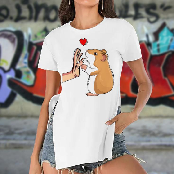 Hamster Lover Hammy Girls Women Women's Short Sleeves T-shirt With Hem Split