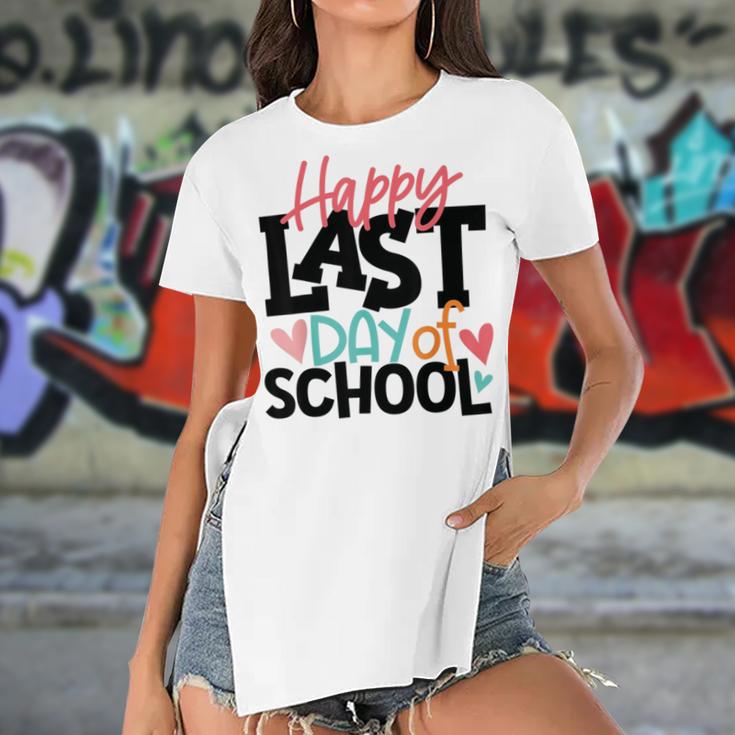 Happy Last Day Of School Funny V3 Women's Short Sleeves T-shirt With Hem Split