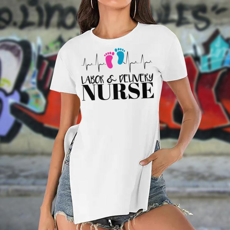 Labor And Delivery Nurse Women's Short Sleeves T-shirt With Hem Split