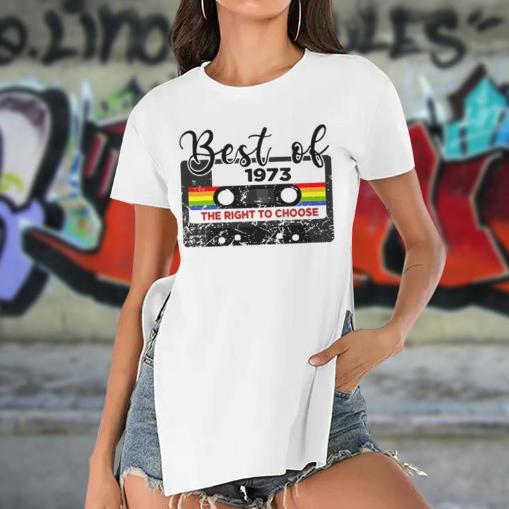Pro Choice Womens Rights Feminism - 1973 Defend Roe V Wade Women's Short Sleeves T-shirt With Hem Split