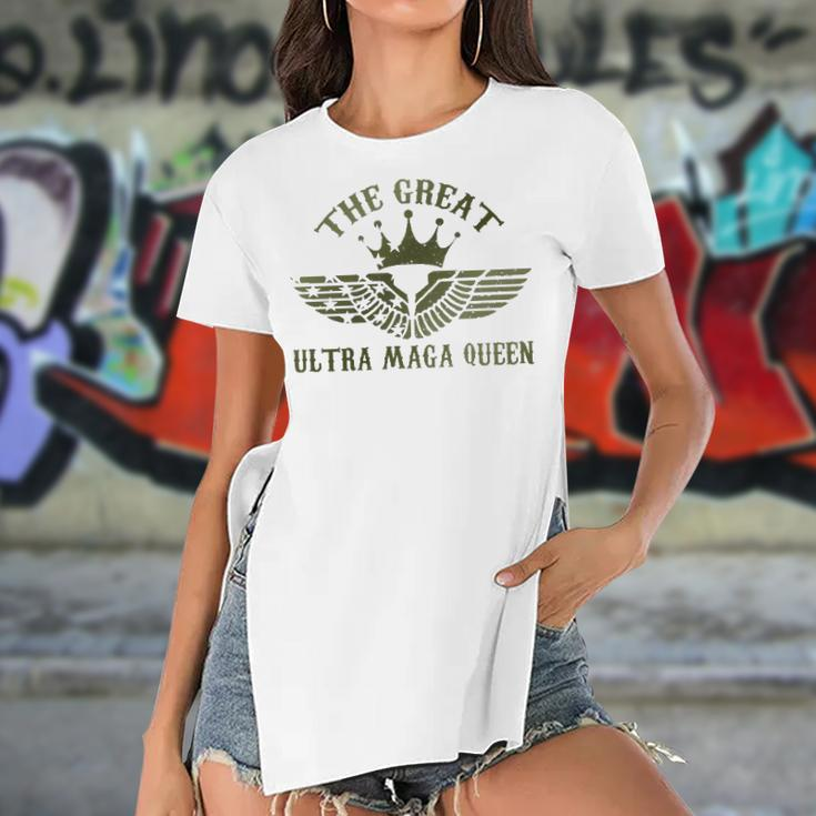 Womens The Great Ultra Maga Queen Women's Short Sleeves T-shirt With Hem Split