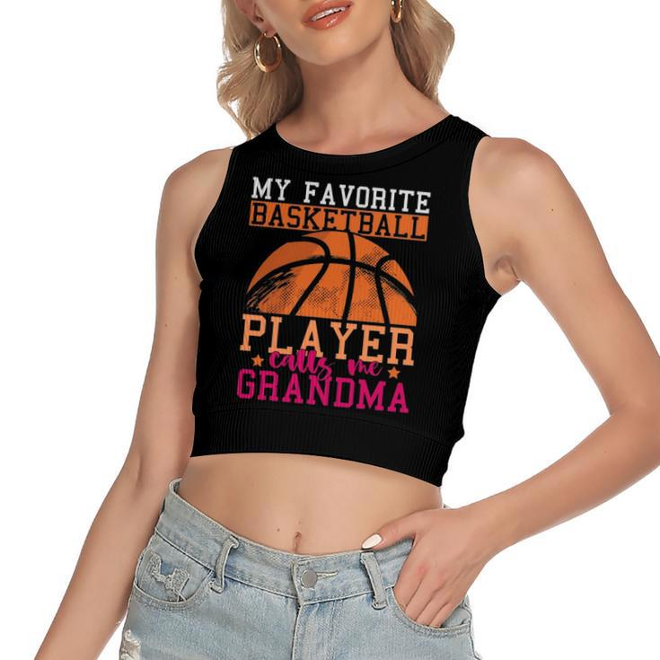 Basketball Player Grandma Sports Basketball Women's Crop Top Tank Top