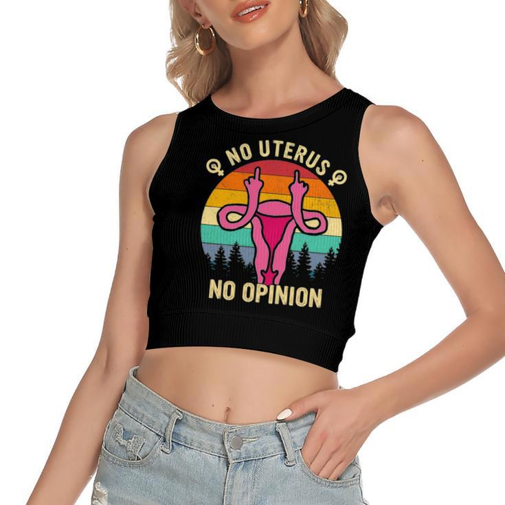 Don’T Tread On Me Uterus Pro Choice Abortions Feminism Women's Crop Top Tank Top