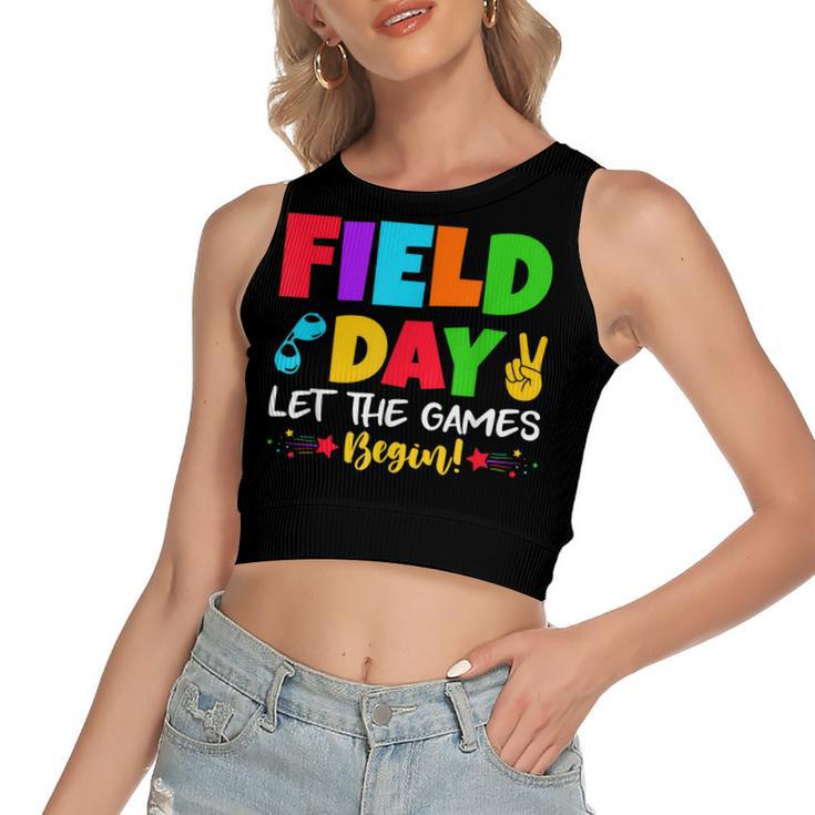 Lets Do This Field Day Thing Teacher Student School Women's Crop Top Tank Top
