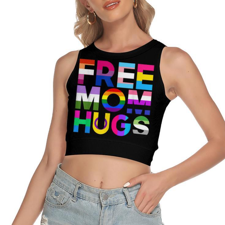 Free Mom Hugs Rainbow Lgbtq Lgbt Pride Month Women's Crop Top Tank Top
