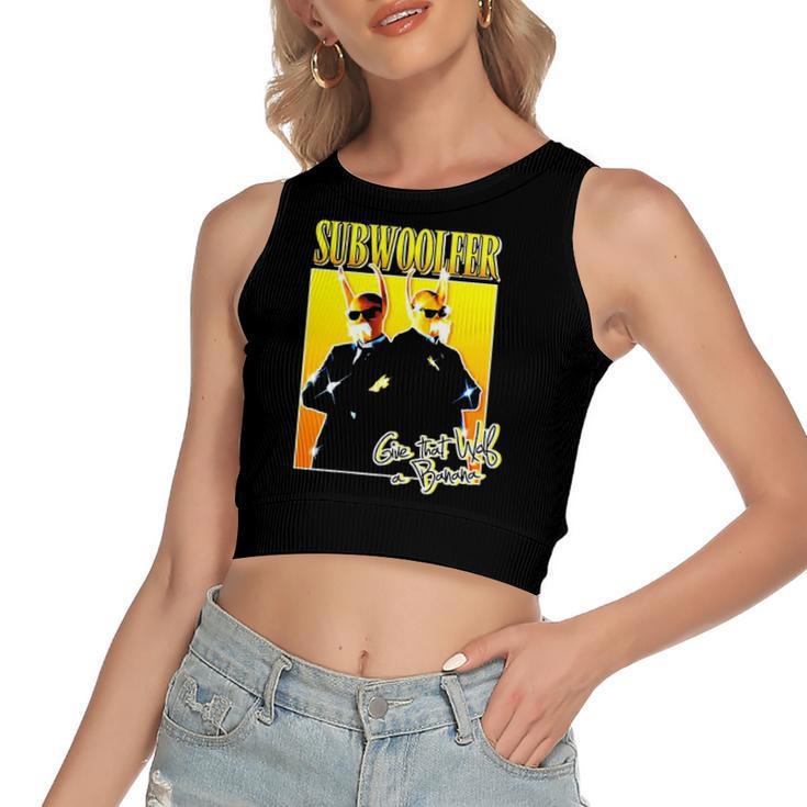 Give That Wolf A Banana Norway Eurovision 2022 Subwoolfer Bootleg 90S Women's Crop Top Tank Top