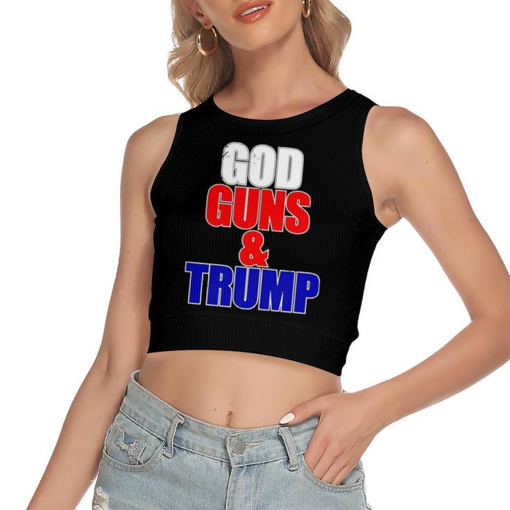 God Gun & Trump Vintage Christian Women's Crop Top Tank Top