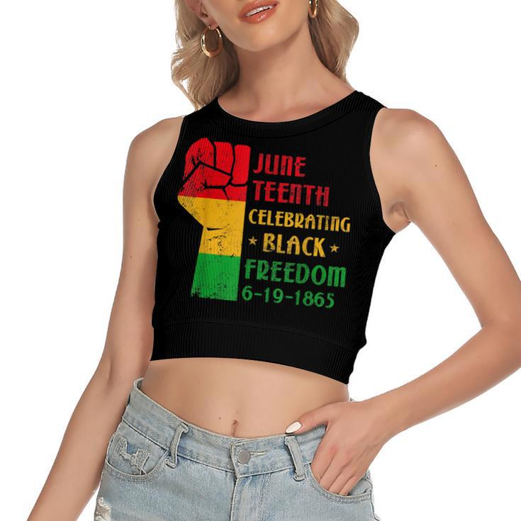 Junenth Celebrate Black Freedom 1865 June 19Th Women's Crop Top Tank Top