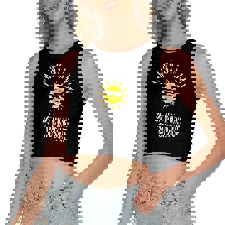 Im Just A Ray Of Fucking Sunshine Sarcastic Women's Crop Top Tank Top
