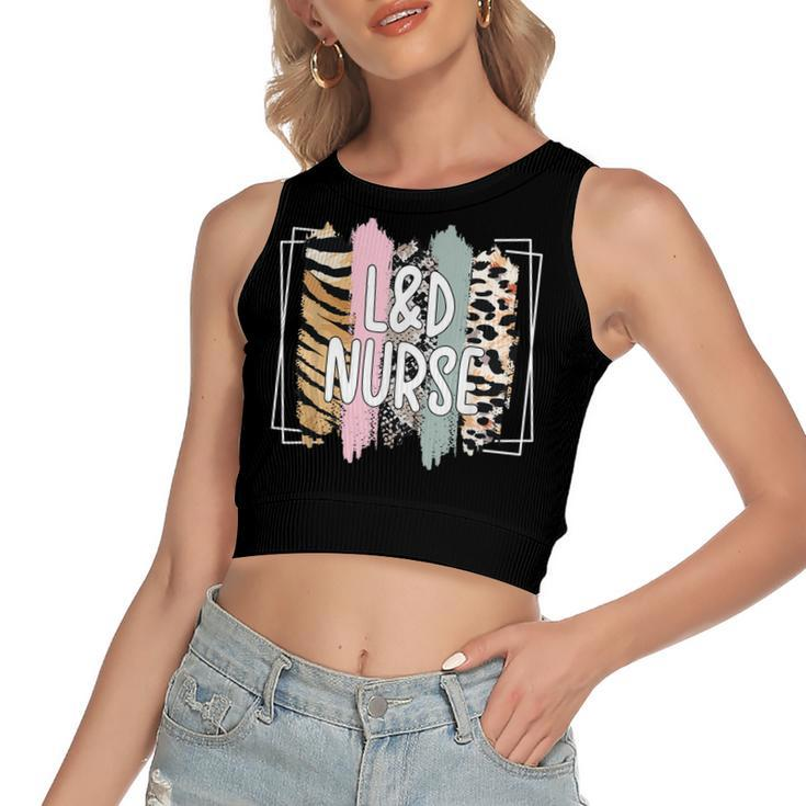 L&D Nurse Labor And Delivery Nurse Appreciation  V2 Women's Sleeveless Bow Backless Hollow Crop Top