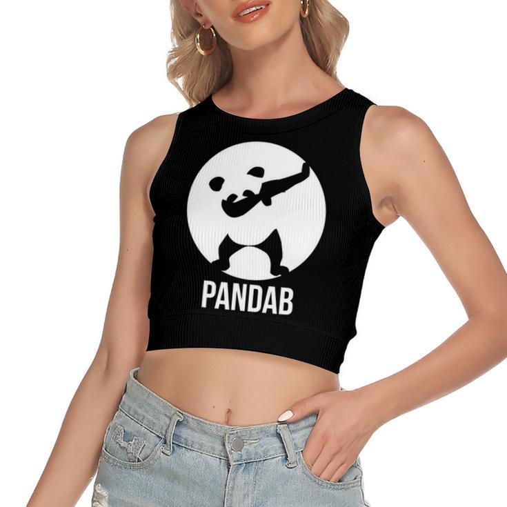 Pandab Dabbing Panda Women's Crop Top Tank Top