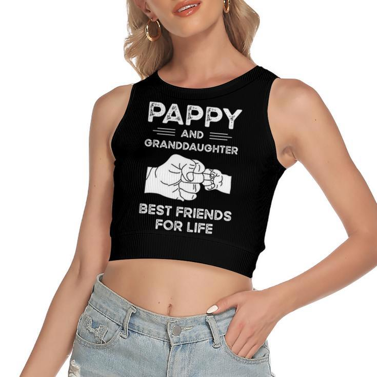 Pappy And Granddaughter Best Friends For Life Matching Women's Crop Top Tank Top