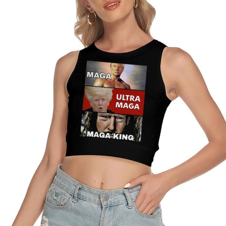 The Return Of The Great Maga King Trump Ultra Maga Women's Crop Top Tank Top