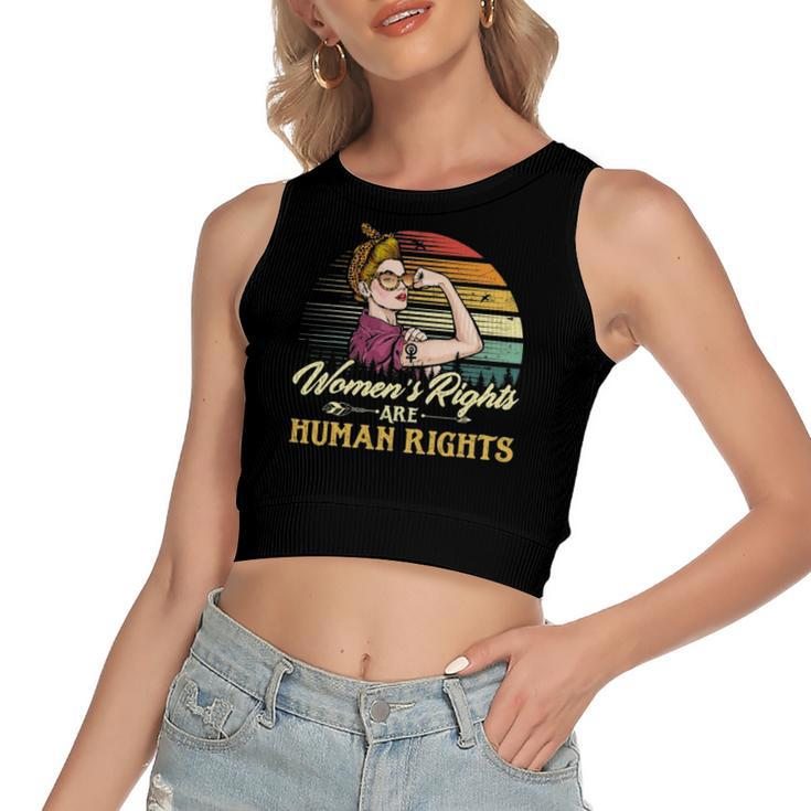 Rights Are Human Rights Feminism Protect Feminist Women's Crop Top Tank Top