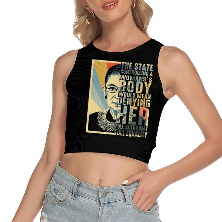 Ruth Bader Ginsburg My Body My Choice Rbgfor Women's Crop Top Tank Top