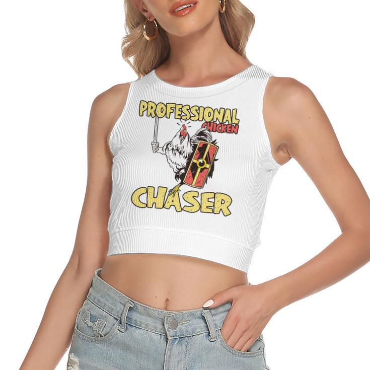 Chicken Farmer Professional Chicken Chaser Women's Crop Top Tank Top
