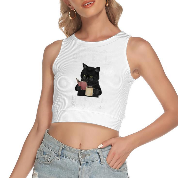 Dont Mess With Old People Quotes Apparel Women Men Kids  Women's Sleeveless Bow Backless Hollow Crop Top