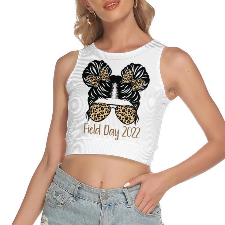 Field Day 2022 Last Day Of School V2 Women's Sleeveless Bow Backless Hollow Crop Top
