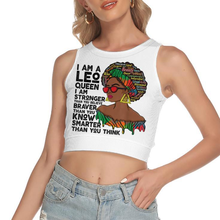 Proud Afro Leo Queen July August Birthday Leo Zodiac Sign  Women's Sleeveless Bow Backless Hollow Crop Top