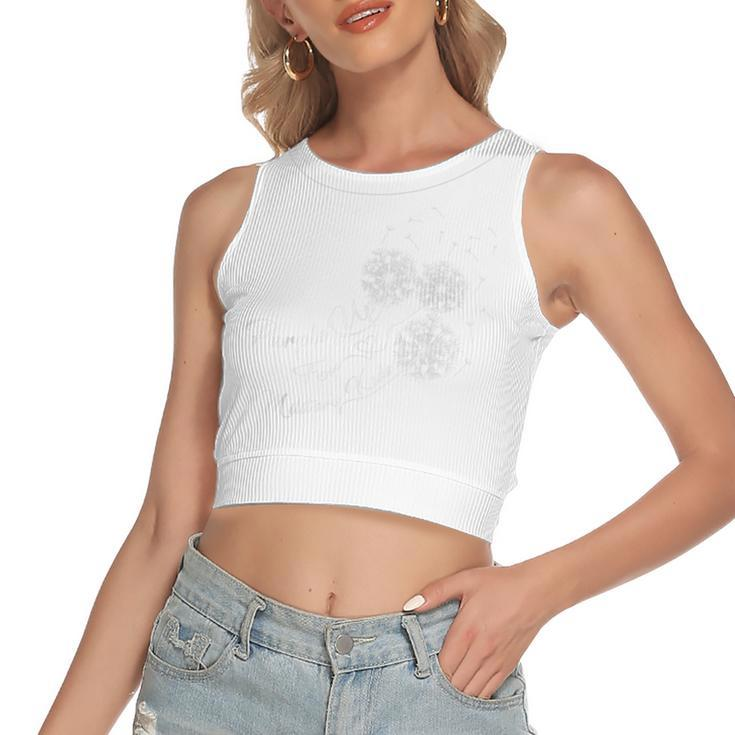Purple Up For Military Kids Dandelion  Women's Sleeveless Bow Backless Hollow Crop Top